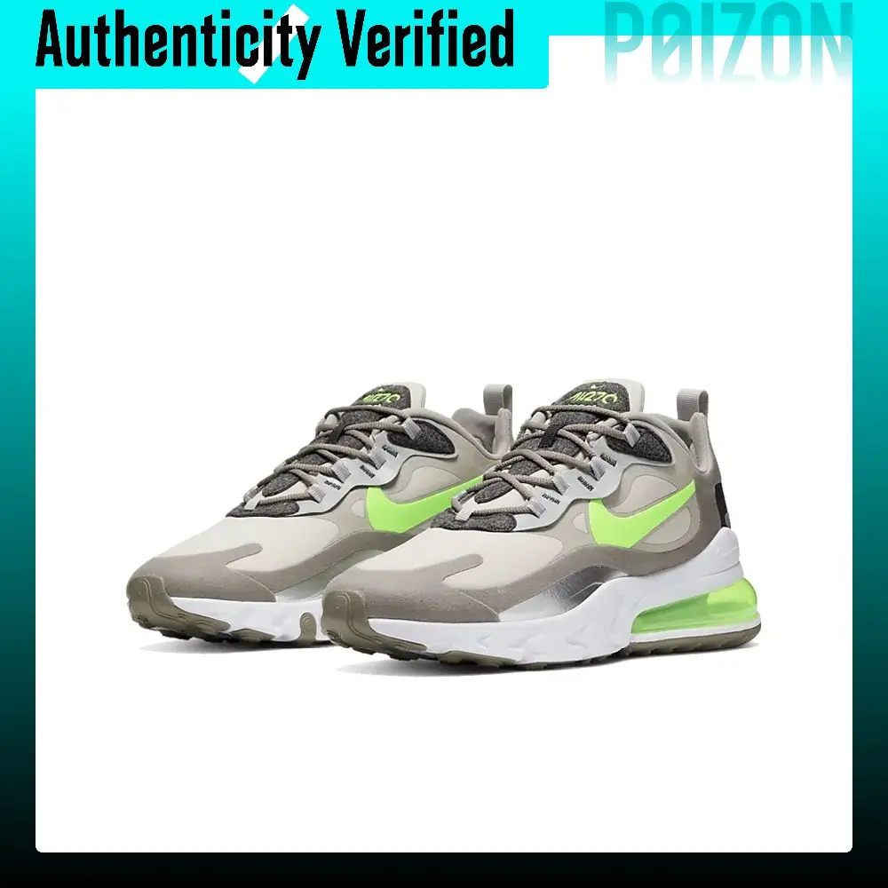 Nike Air Max 270 Running Shoes Unisex Low Top White/Metallic Silver/Electric Green CQ4598-231 - view 4