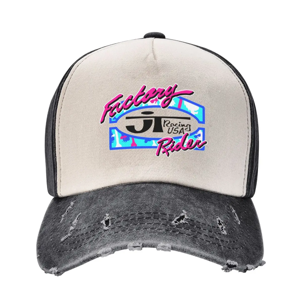 

JT Racing USA vintage BMX logo Factory Driver Neon Baseball Cap |-F-| Icon Thermal Visor Hats For Women Men's
