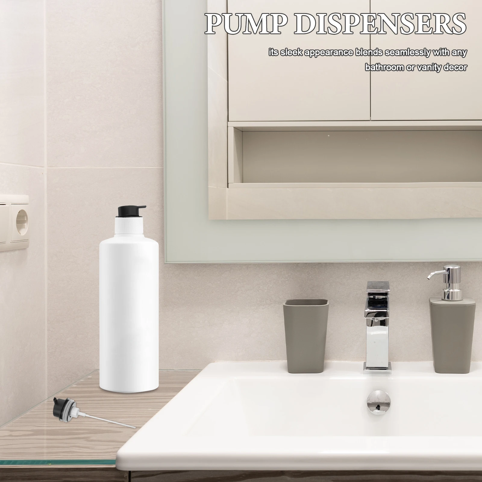 Schuimpompkop voor gezichtsreinigerflessen Plastic vervangende zeepdispenserpomp Geschikt voor gebruik in de badkamer, hotelkeuken