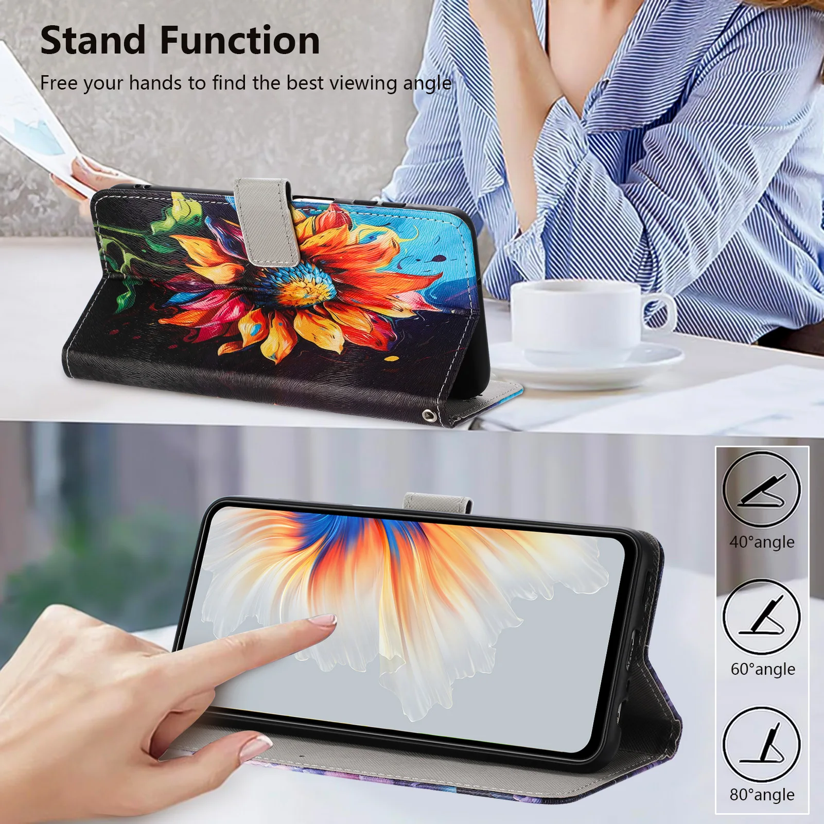 Skórzane etui z klapką dla Samsung Galaxy M06 M16 M55 M35 M15 M14 M54 M40S M42 M32 M10S M13 M12 4G 5G Wallet Card Holder Cover coque