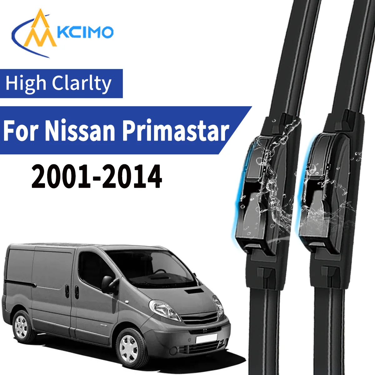 

2pcs Car Front Wiper Blades For Nissan Primastar 01-14 Windscreen Windshield Wipers Silent Rubber Auto Accessories Replacement