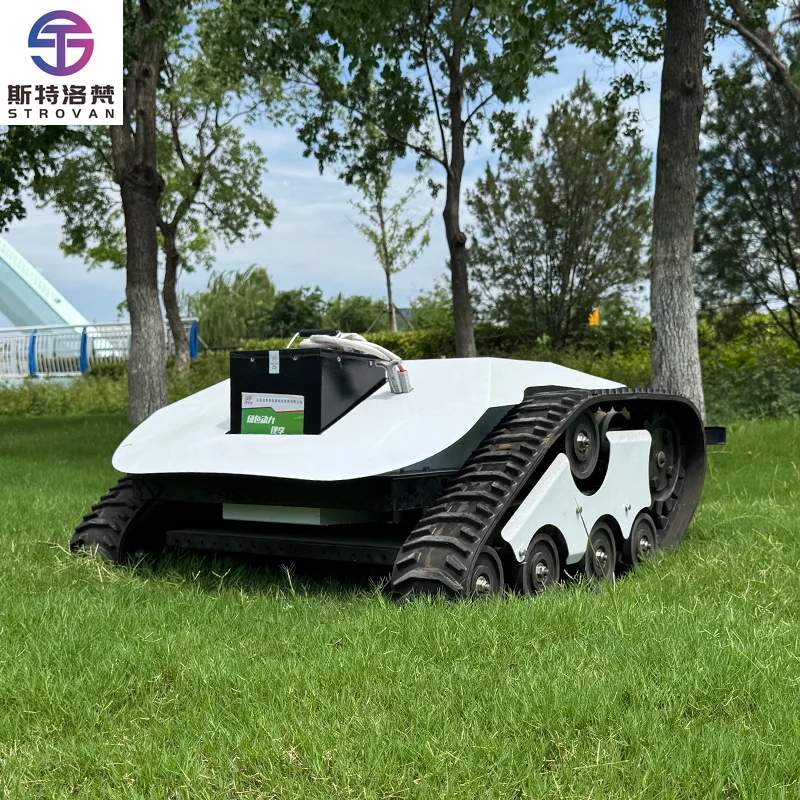 

STLF High Efficiency Electric Professional Remote Control Lawn Mower Lithium Battery Crawler Lawn Mower for Grass Cutting