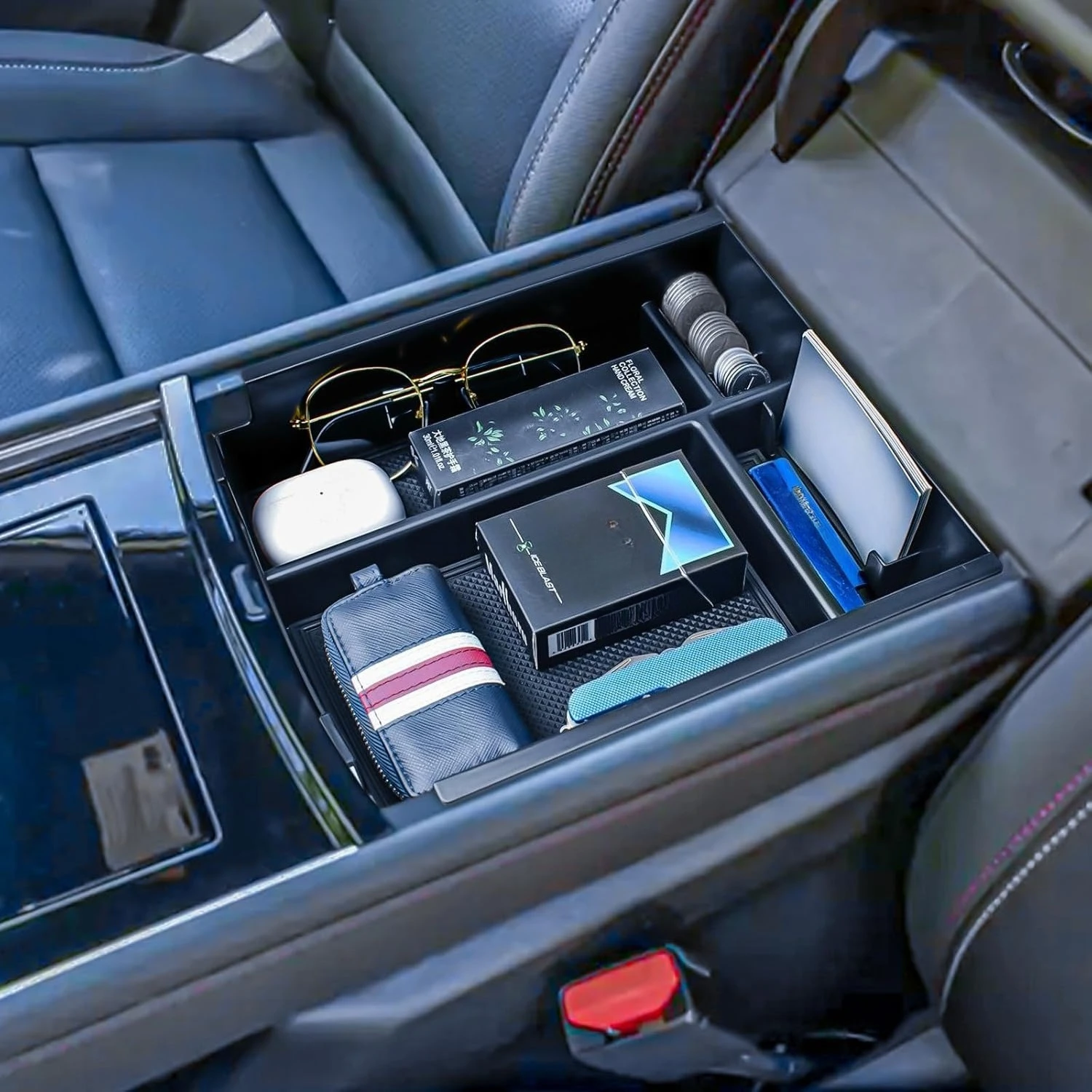 

Tucknbox Center Console Organizer for 2024 2025 Chevy Traverse Armrest Storage Box Interior Insert Tray Secondary Accessories