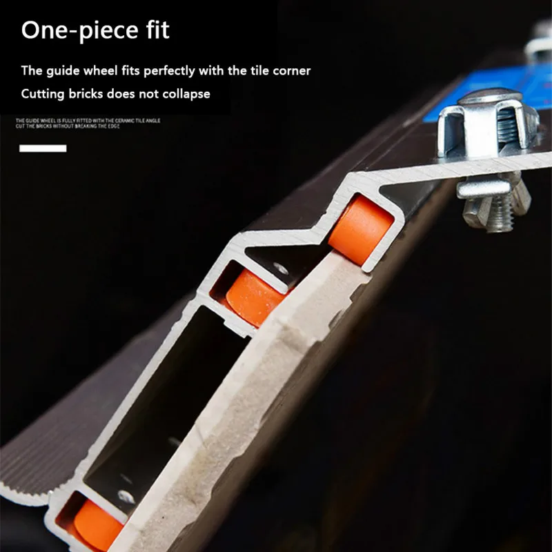 Imagem -02 - Manual 45 Degree Angle Chamfering Guide Locator Máquina de Corte de Canto Ajustável para Telha Ferramentas de Construção de Pedra