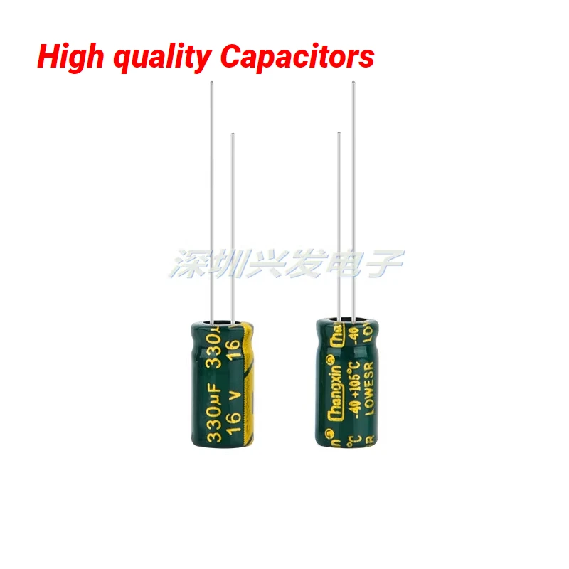 100PCS 16v330uf High Frequency Low Resistance High Quality Plug-in Electrolytic Capacitor 330uf 16v Size 6x12mm