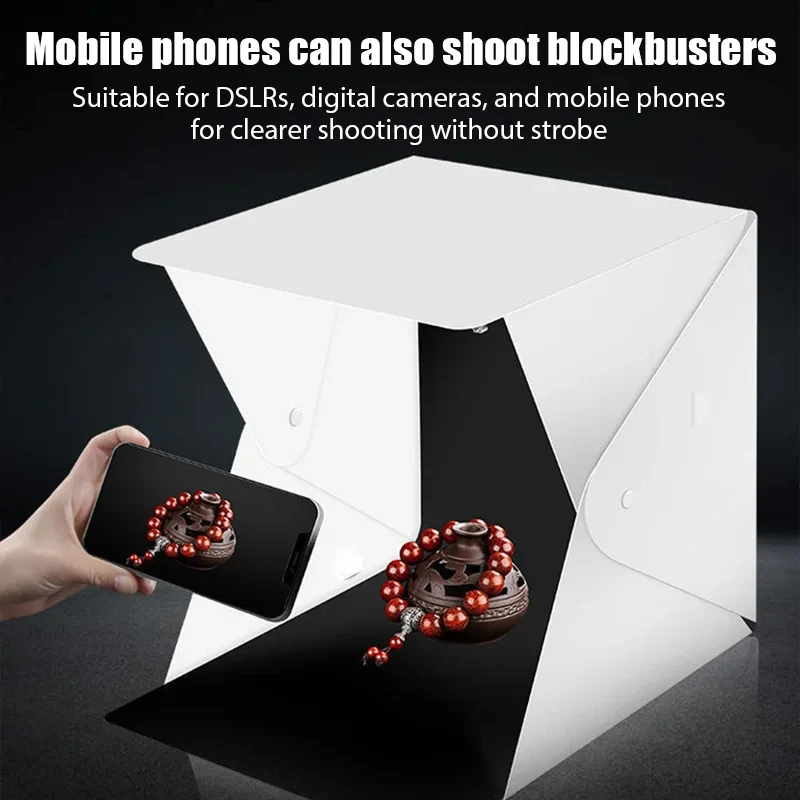 Portable Folding Photobox Photography LED Light Room Photo Studio Light Tent Soft Box Backdrops Photobox for DSLR Camera