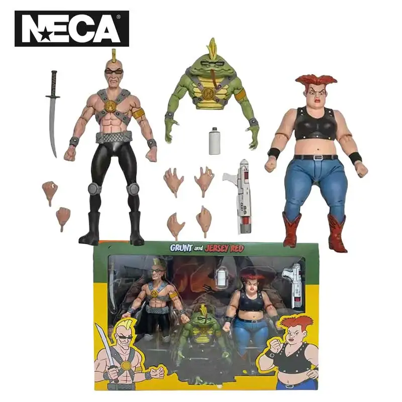 

NECA 54305 Toys Teenage Mutant Ninja Turtles TMNT Grunt And Jersey Red 2 Pack 18 cm Action Figures Original Doll Model Gift
