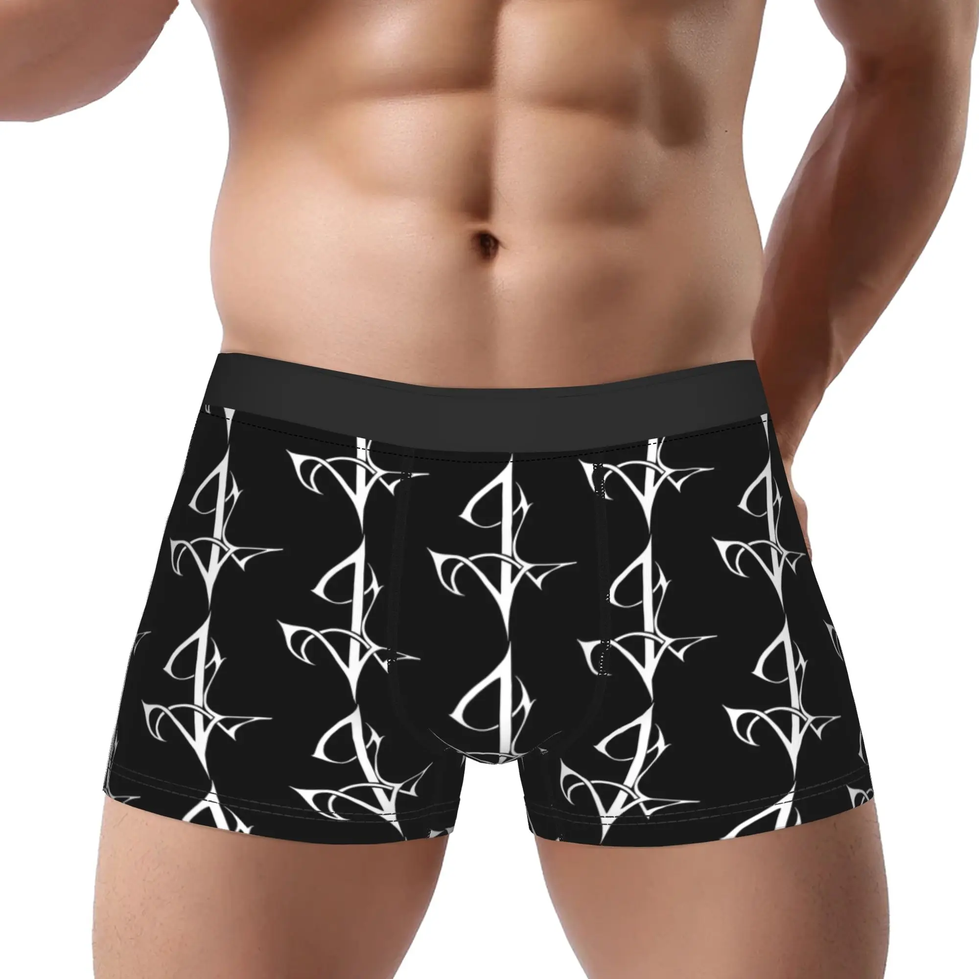

Band White Logo Insomnium Underpants Breathbale Panties Male Underwear Comfortable Shorts Boxer Briefs