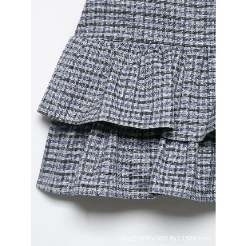 

Spring/Summer 2026 French College Checked Culottes Skirt