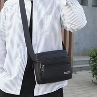 Doing Business Collecting Money Multi-Layer Cashier Leisure Large Capacity Travel Single Shoulder Crossbody Bag Men and Women