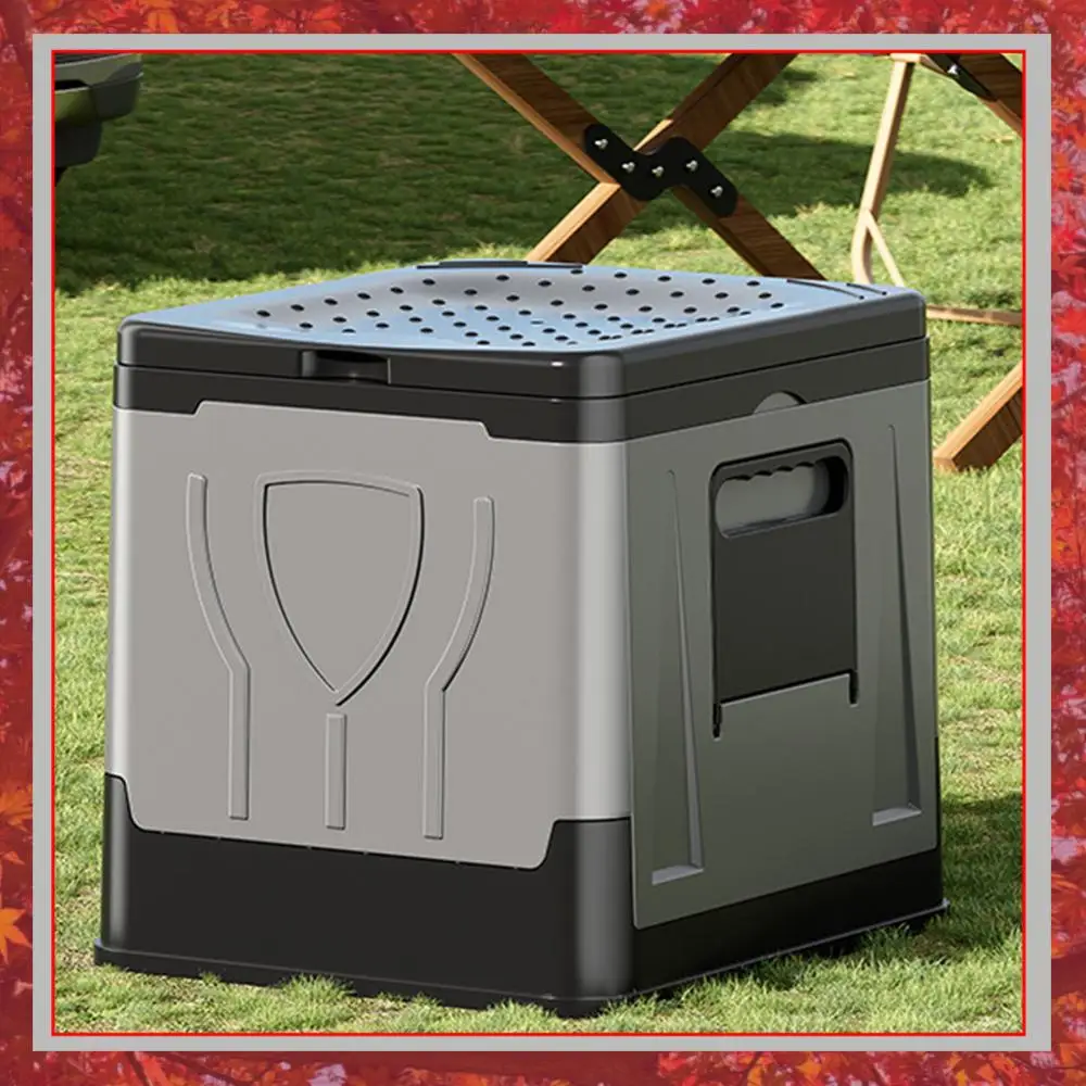 

Складной портативный туалет с держателем для бумаги и крышкой, многоразовый, для взрослых, для путешествий, походов, пляжа