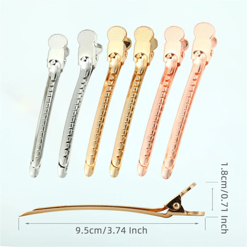 Professional Hairdressing Salon Hairpins Stainless Steel Alligator Hair Clips Duckbill Clips Hair Care Styling Tools for Barber