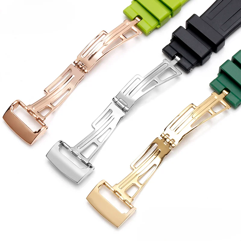 أحزمة ساعات سيليكون مقاومة للماء للعرق لساعة AP ، سلسلة خارجية ، مقعرة مزدوجة ، رياضة رجالية ، بلوط ملكيّ ، تقعر ، 27