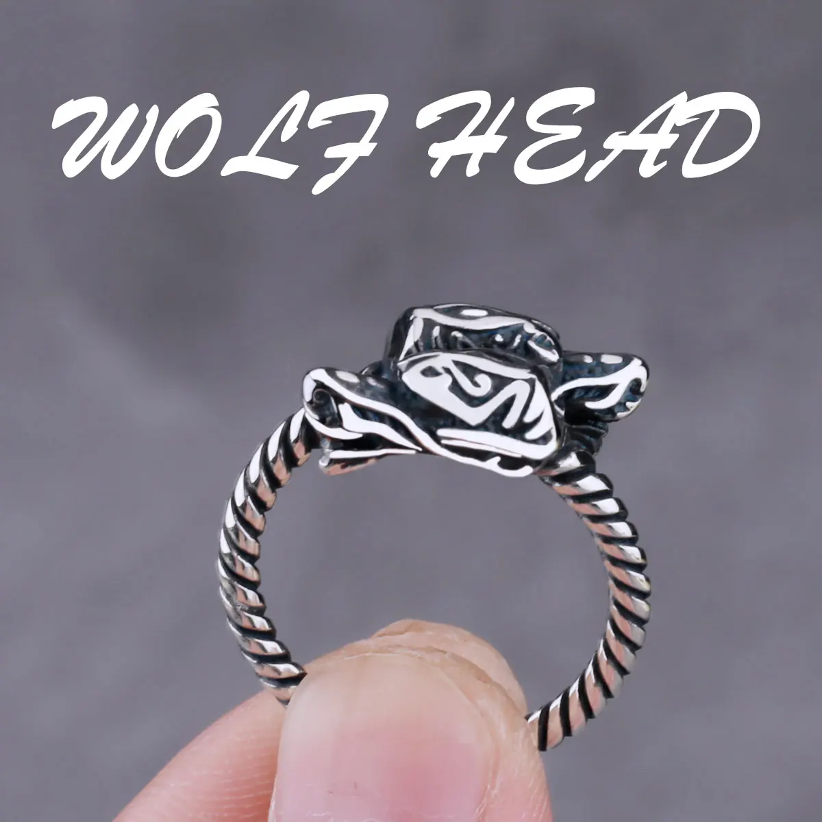 Nordic Viking Stainless Steel Double Tap Men's Ring Simple Classic Rock Hip Hop Couple Ring Jewelry Wholesale