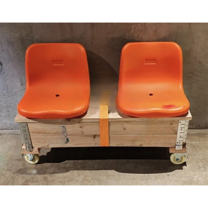 Wooden Box Ocean Board Pulley Coffee Shop Door Display Seat