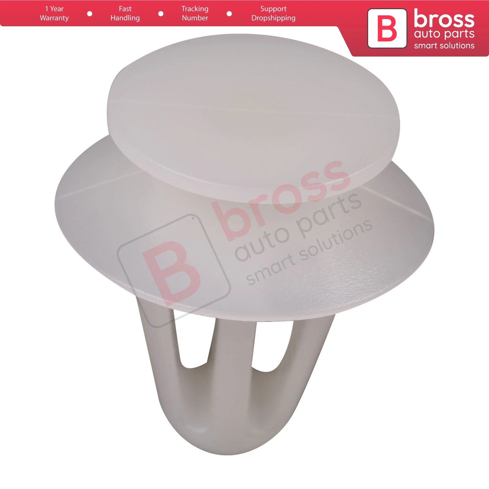 

Bross Auto Parts BCF1732 10 Pieces Door Trim Panel Retainer, White for Mercedes : 0059888278