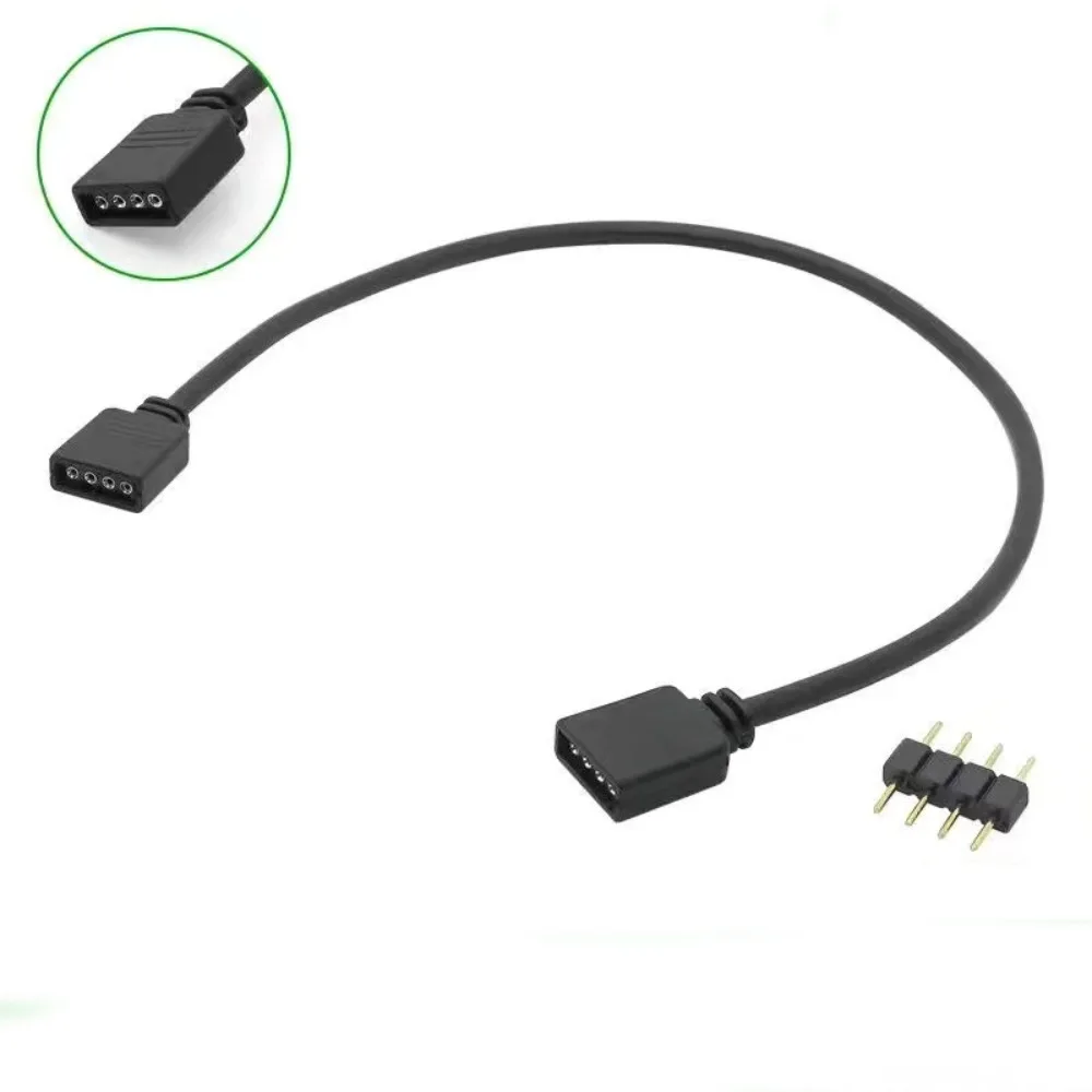 Professional 12V/5V ARGB Extension Cable Female to Female 3Pin RGB Splitter Cord Universal Computer Case Fans Adapter PC Build
