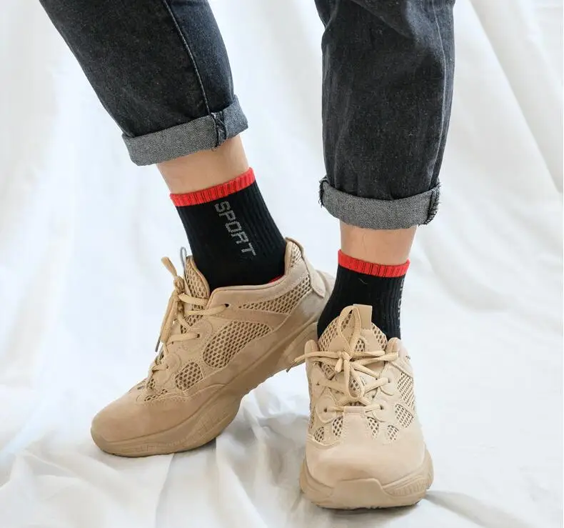 10 Paare/Los Hochwertige Herrensocken aus Baumwolle, atmungsaktiv, lange Socken für Männer, Schwarz, Weiß, Neu, Größe 38-45 – Detail 10