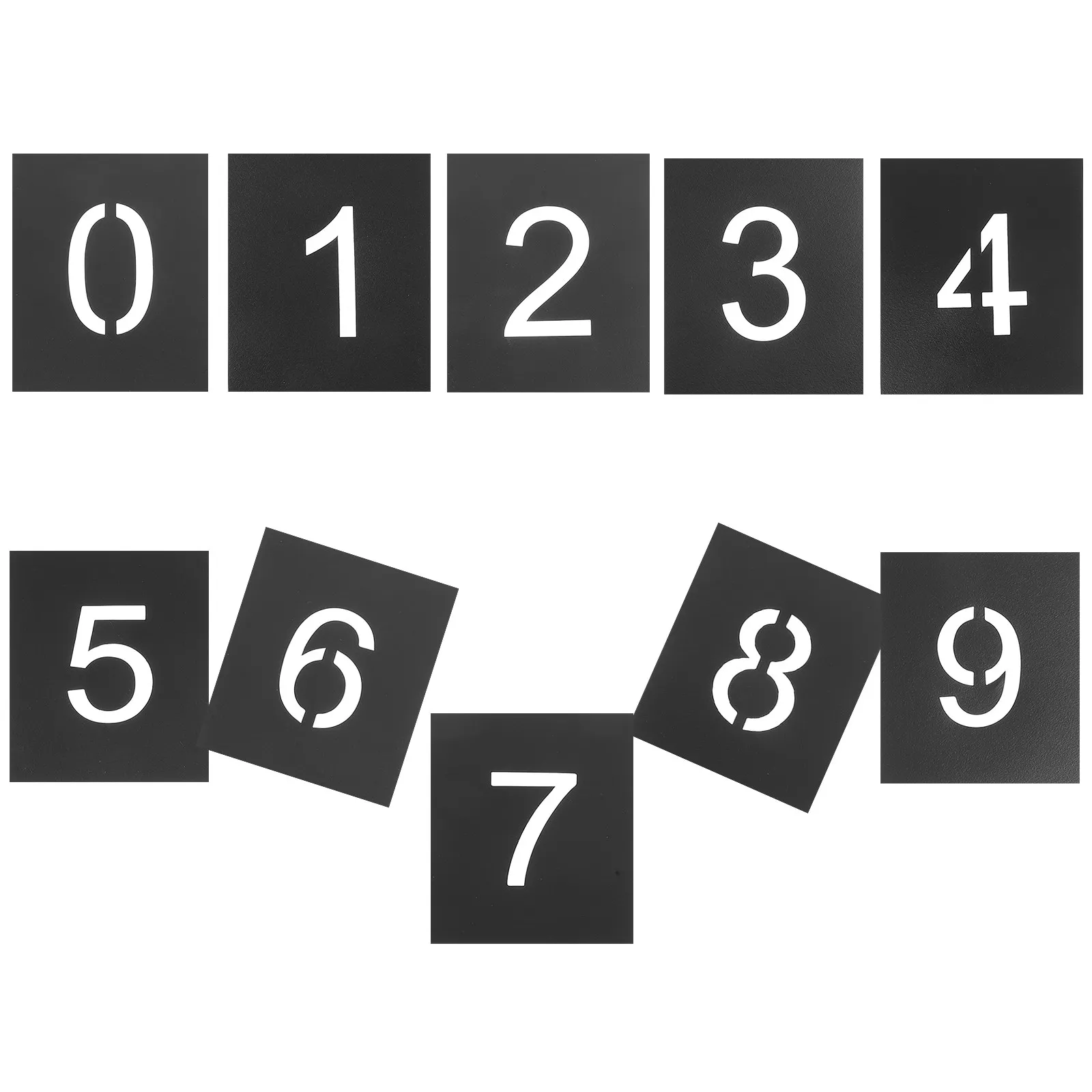Large Reusable Number Stencils Set 0-9 for Door, Mailbox, Curb & Parking Lot Painting Crafts