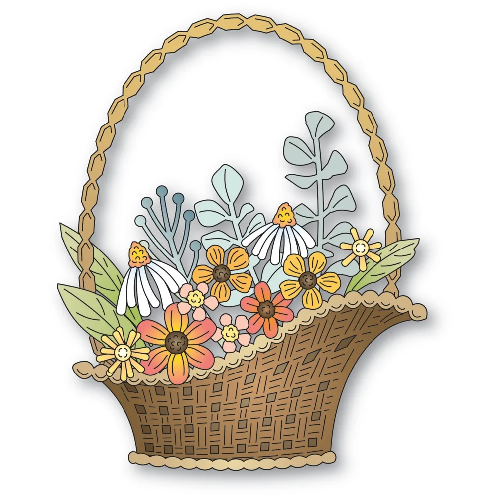 

Arched Flower Basket Metal Cutting Dies for DIY Making Card Scrapbook Embossed Paper Album Craft Supplies Template Decoration