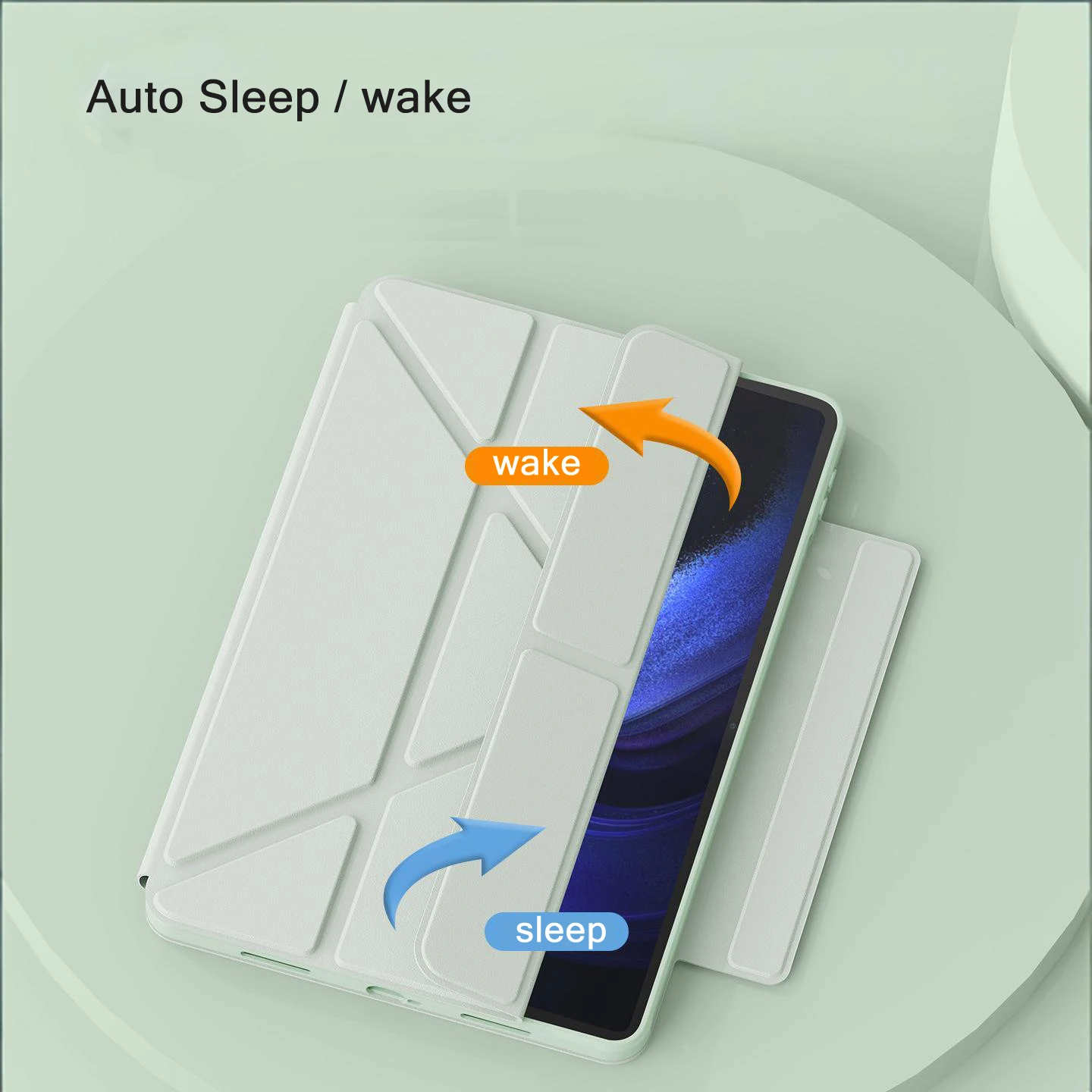 3+Y Fold Leather Stand Case For Xiaomi MI Pad 8 7 6 5 Pro for Redmi K Pad 2 9.7 8.8 SE 8.7 inch Tablet Case Soft Silicone Cover view 5