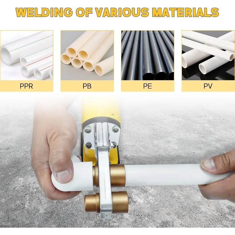 ماكينة لحام أنابيب المياه البلاستيكية المتوافقة مع بطارية ديوالت 18 فولت 20 فولت، رؤوس أدوات الذوبان الساخن لأنابيب البولي ايثيلين، PPR، PVC، PB #6