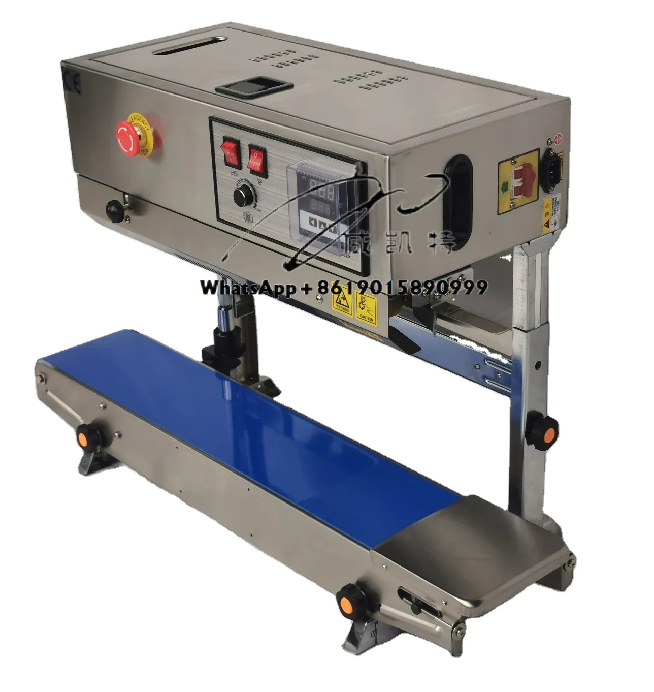 SF150 Continuous Band Sealer Vertical Double Use Plastic Film Bag Sealing Machine