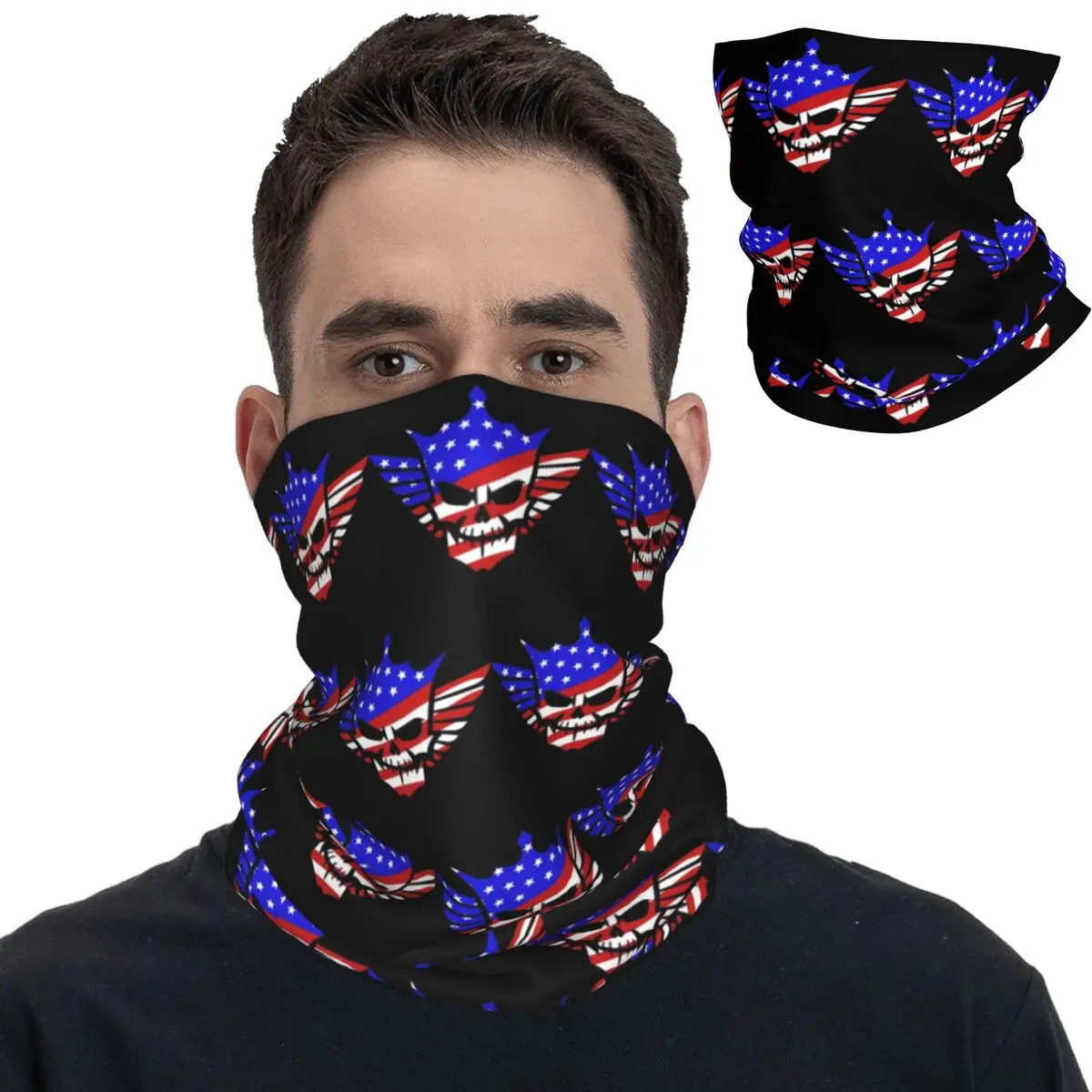 Ring Of Honor Cody Rhodes Bandana Neck Cover Printed American Nightmare Balaclavas Face Scarf Warm Headband Unisex Adult