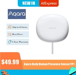 Aqara Sensor de Presença Humana, Zigbee 3.0, Detector de Alta Precisão, Casa Inteligente, Corpo Humano, Suporte Apple Homekit, FP1, 2022