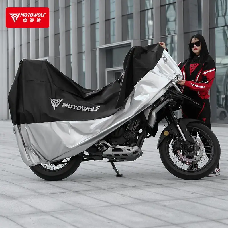 Universal Motorcycle Cover Waterproof Windproof  All Season Dustproof UV Protective Outdoor Motorbike Rain Cover Sunshade