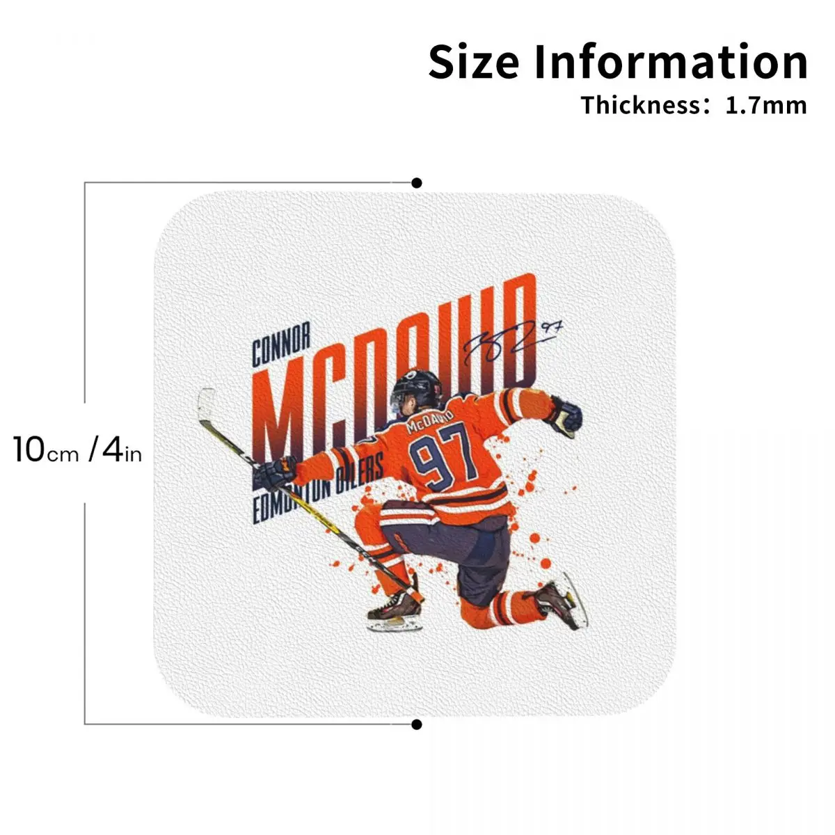كونور ماك ديفيد 97 لمحبي إدمونتون أويلرز الوقايات المطبخ المفارش كوب عازل الحصير القهوة أدوات المائدة منصات مجموعة من 4