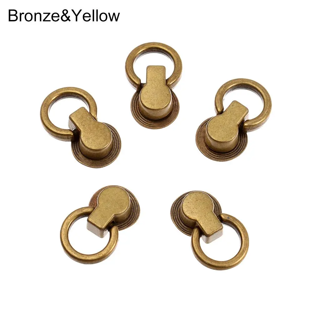 5pcs 5 Colors with O Rings Metal Edge Anchor Link Bag Side Clamps Bags Craft Gusset Hanger