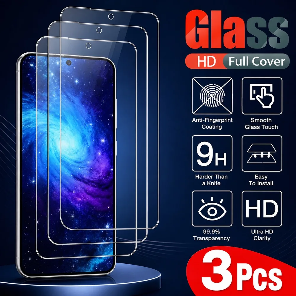 3PCS Tempered Glass For Samsung Galaxy S23 Ultra S23+ HD Screen Protector For Samsung Galaxy S23 S23 FE Anti-Scratch