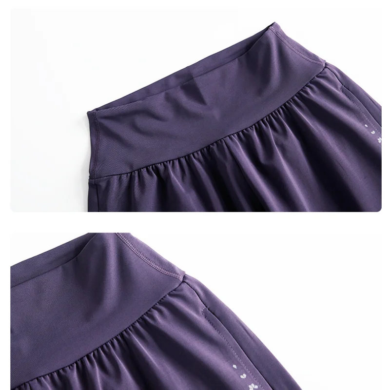 DRUR اليوغا الزي المرأة الخريف خفيفة الوزن سريعة الجافة مجموعة ملابس رياضية 2 قطعة تشغيل قميص رياضي السراويل تجريب الملابس ملابس اليوغا #6