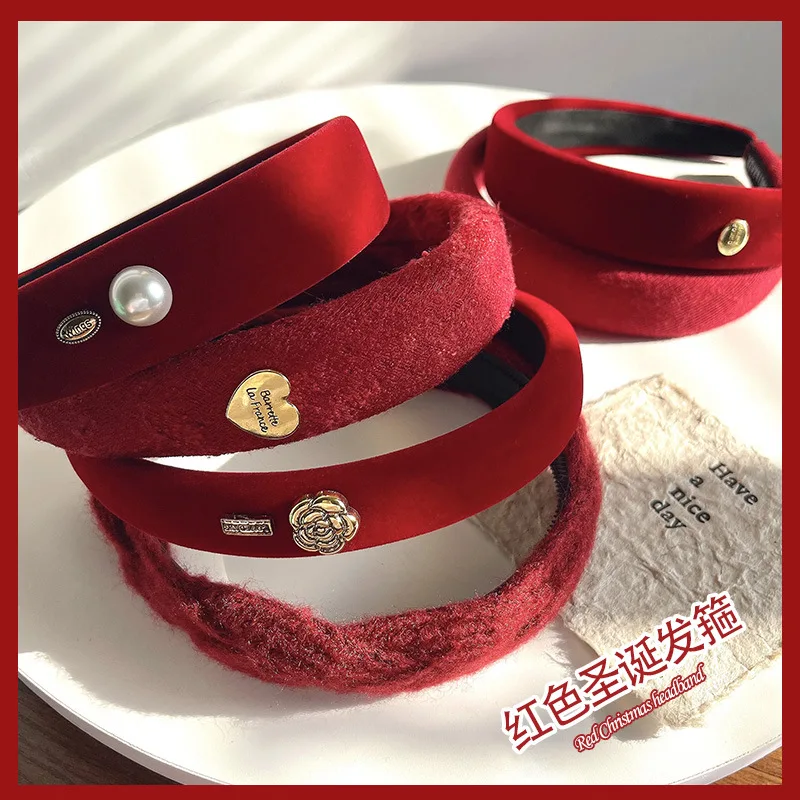 Hairband for Women, High-end Velvet Hair-pressing Headband, Sponge, Face Wash Hairpin