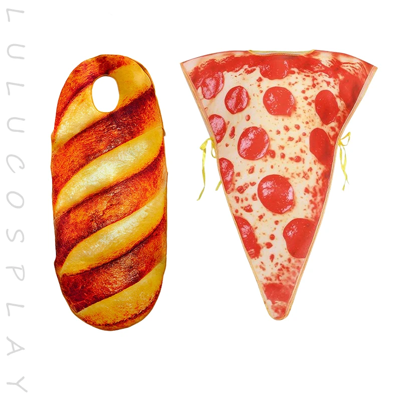Adult Kids Sponge Suit Snack Fun Party Various Food Role-playing Costumes Funny Fancy Food Hamburger Hot Dogs Pizza and so on - view 2