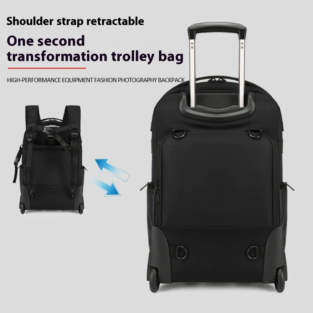 camera bag Waterproof Professional DSLR Camera Suitcase Bag Digital Camera Trolley Backpack On Wheels  for Nikon Canon Sony