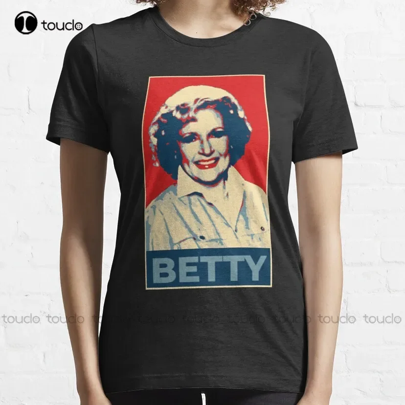 Rip Betty-White Queen Golden Girls Star Classic T-Shirt Mens Black Tshirt Custom Aldult Teen Unisex Digital Printing Tee Shirt