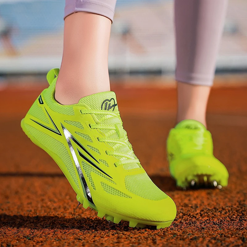 Women Running Track Spike Soft Field Athletic Sprint Shoes Professional Long Jump Light Weight Non Slip Nails Race Racing Match