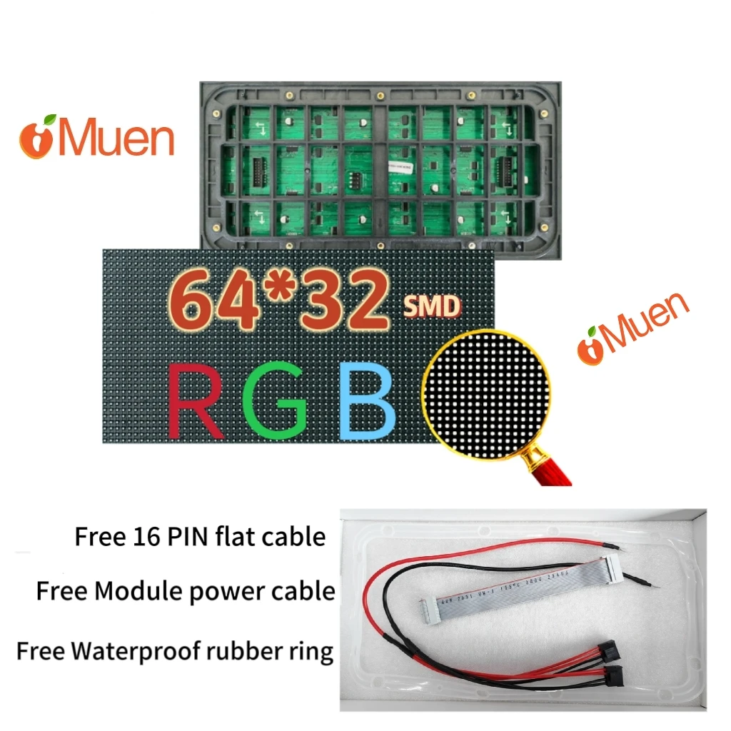 

P5 Outdoor LED Screen Display Module 320x160mm 8scan FULL Color SMD waterproof 64×32dots P5 LED panel Led Board SMD1921