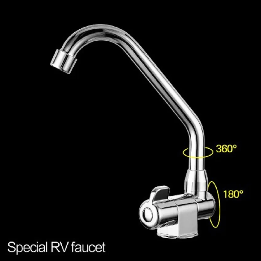 Brass Cold Water Folding Faucet Tap 225*94mm #005 Marine Boat RV Caravan