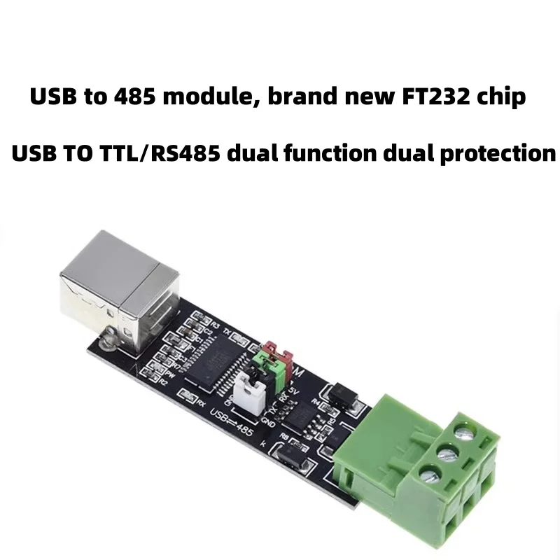 USB to TTL/RS485 Dual Function Dual Protection Module with Brand New FT232 Chip Serial Communication Interface