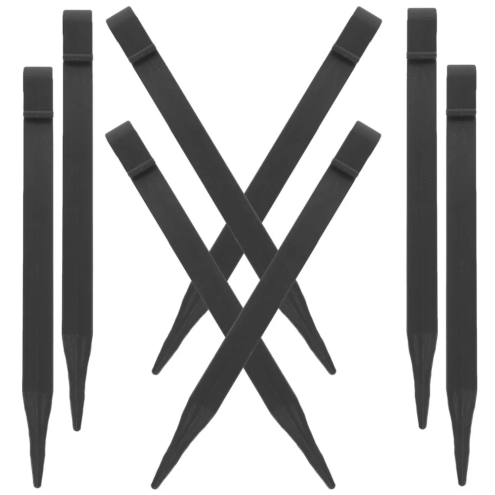 

8Pcs Waterproof Fabric Ground Nails Plastic Landscaping Stakes Shaped Garden Pegs Lawn Fixing Nails Camping Canopy Yard Stakes