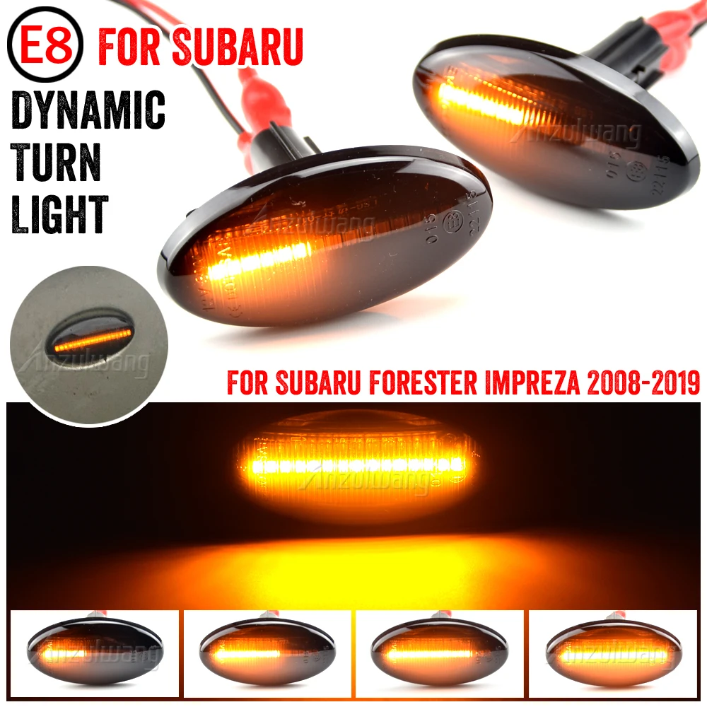 

2X LED Dynamic Side Marker Lamp Turn Signal Light Side Repeater For Subaru Impreza Wrx Sti Subaru Forester 2008-2019