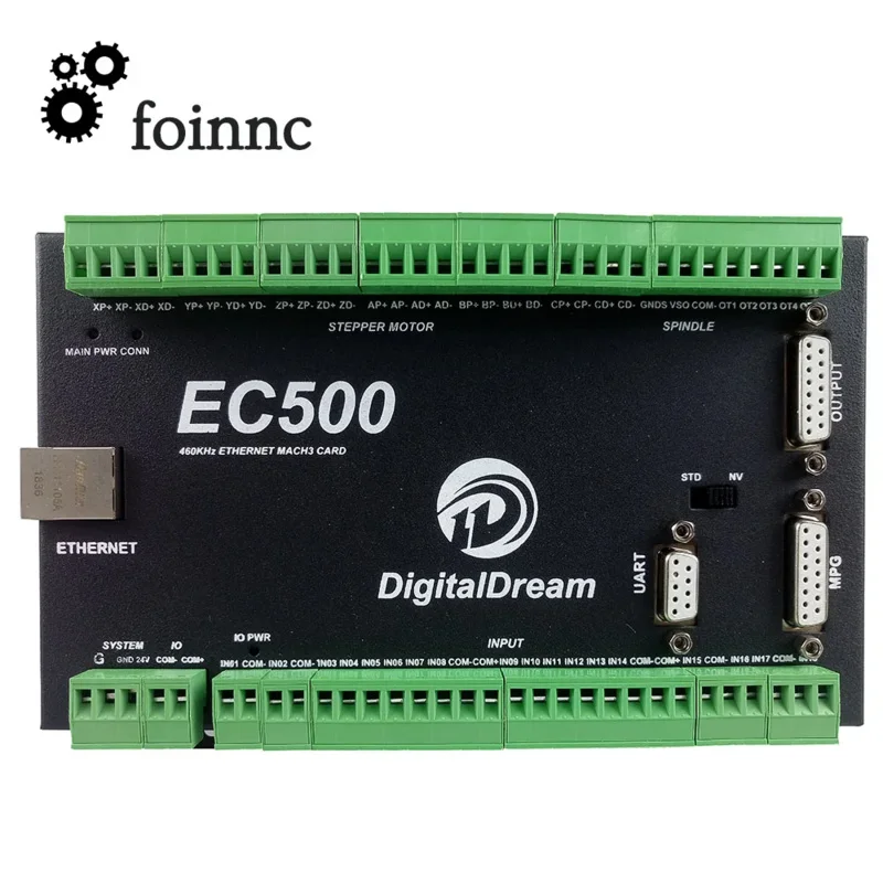 CNC Mach3 Ethernet Controller EC500 460KHz 3/4/5/6 Axis Motion Control Card For Milling Machine