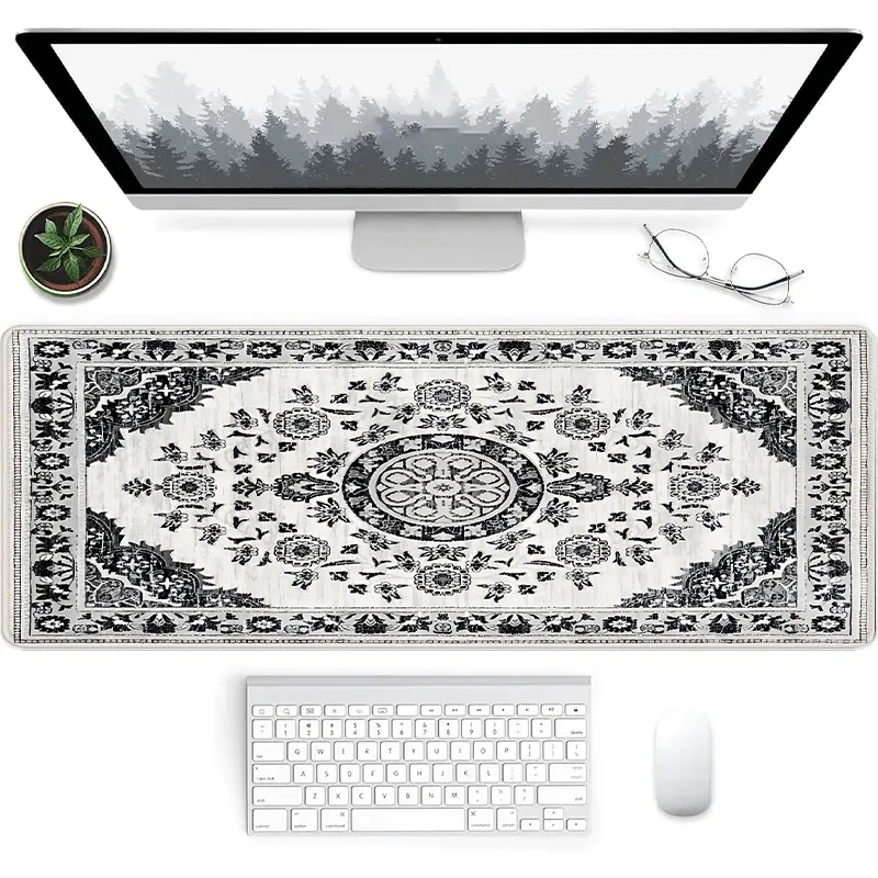 

Vintage floral mouse pad Persian-style non-slip rubber sewn edge design computer game accessories Office and home table MATS