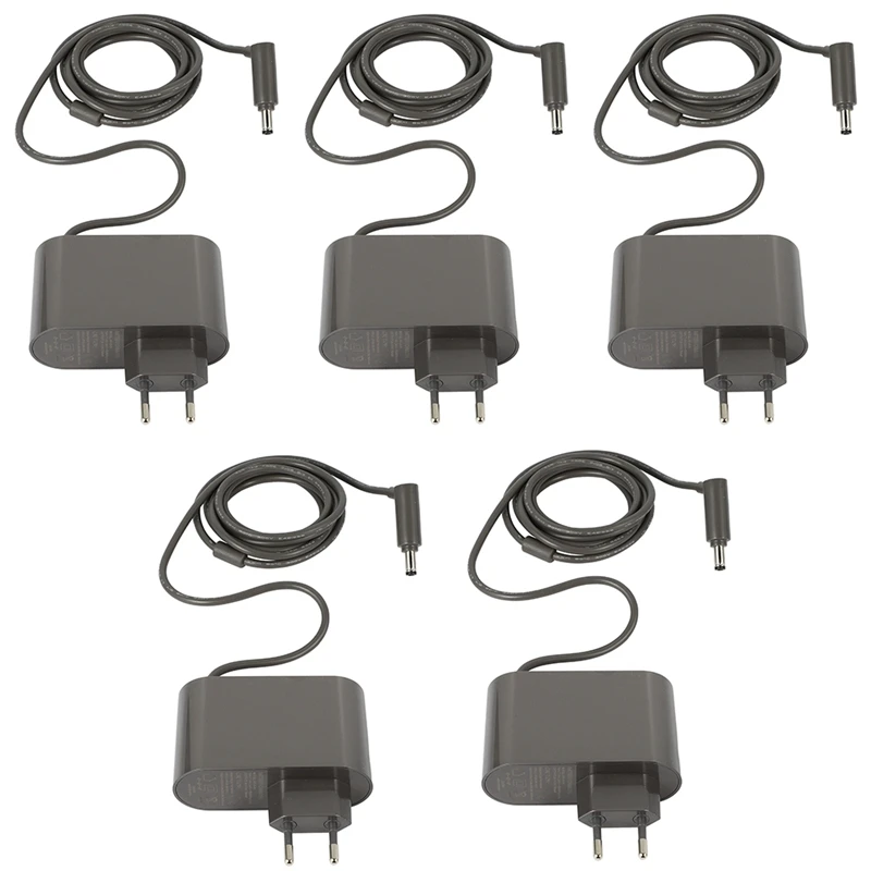 

X17A 2025 NEW-5 Pcs EU Plug Charging Adapter For Dyson V6 V7 V8 DC59 Vacuum Cleaner Power Adapter Charger Replacements