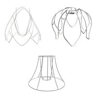 Lamp Shade Cage Frame Fashiom Easy Intallation Chandelier Stand Ceiling Light Shade for Apartment Bedroom Indoor Cafe Farmhouse