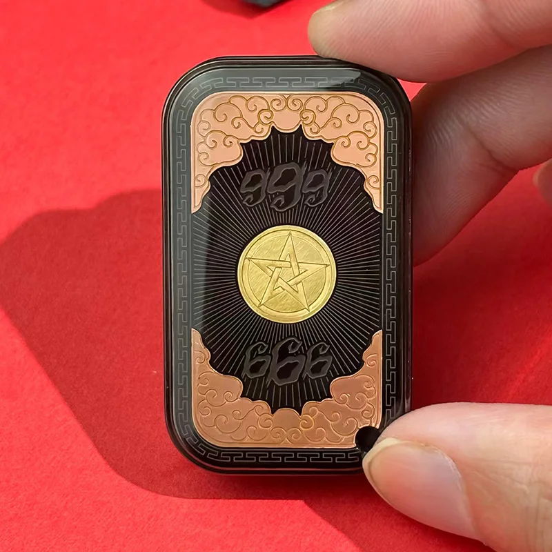 Dämon Rhythmus EDC Rotierender Push Slider Mechanischer Metall Haptischer Slider Fidget Spinner Büro Dekomprimieren und Entspannen Fidgets Spielzeug