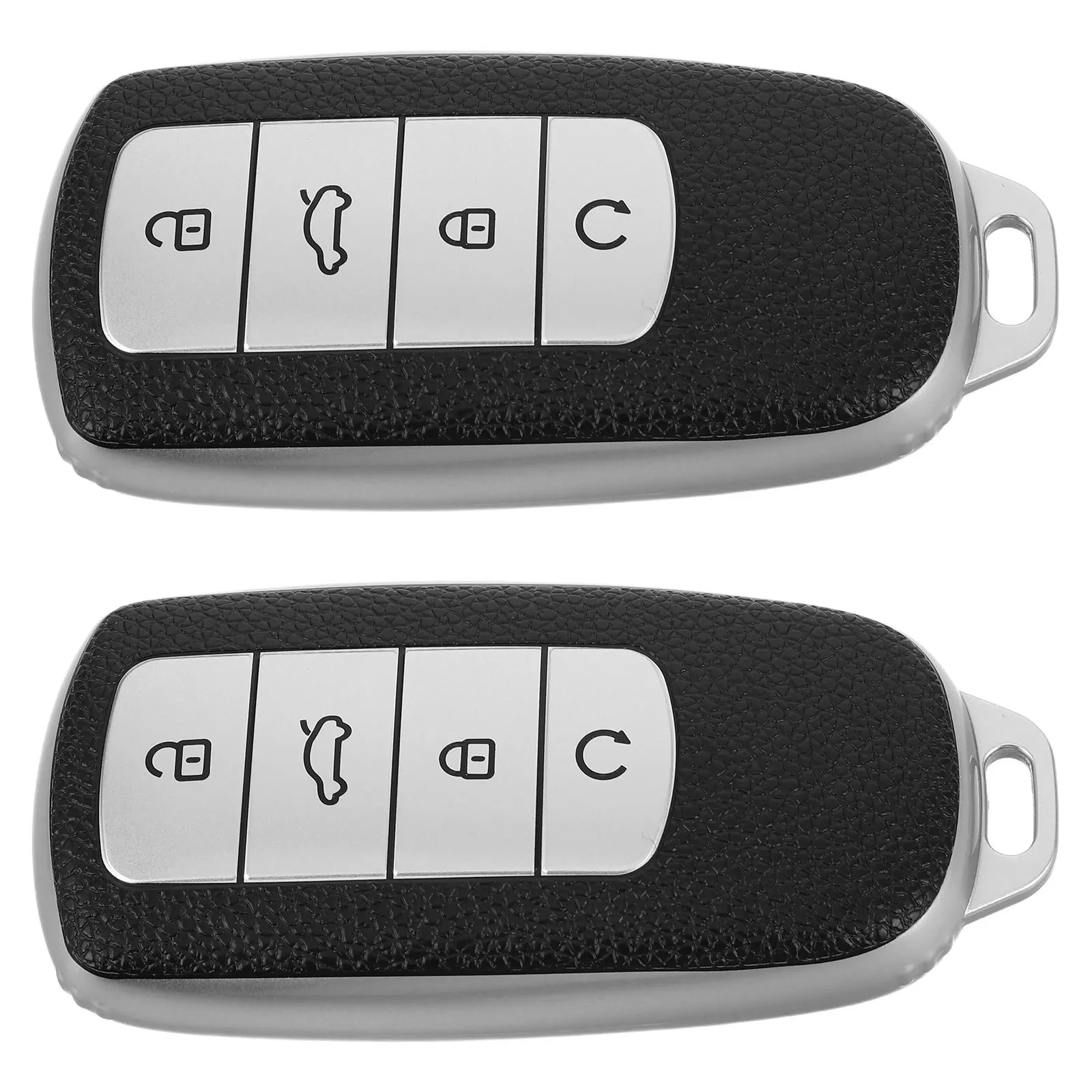 قطعتان من غطاء مفتاح السيارة: حافظة واقية من مادة البولي يوريثان الحراري لجهاز التحكم عن بعد، تغطية كاملة من الخدش، حماية من السقوط المتوافقة مع معظم موديلات السيارات #4